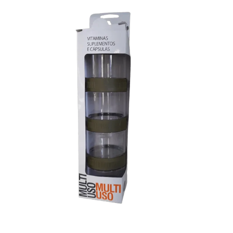 PORTA SUPLEMENTOS CASTANHA ESTOJO MULTI USO C/4 PECAS ESTOJO MULTI USO C/4 PECAS - VERDE