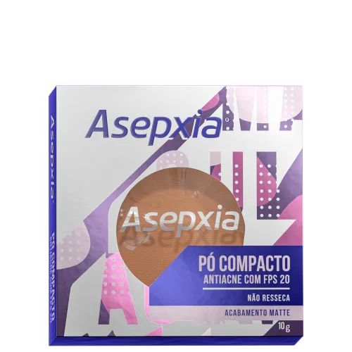 PÓ COMPACTO ASEPXIA ANTIACNE - BEGE ESCURO 10G - ASEPXIA