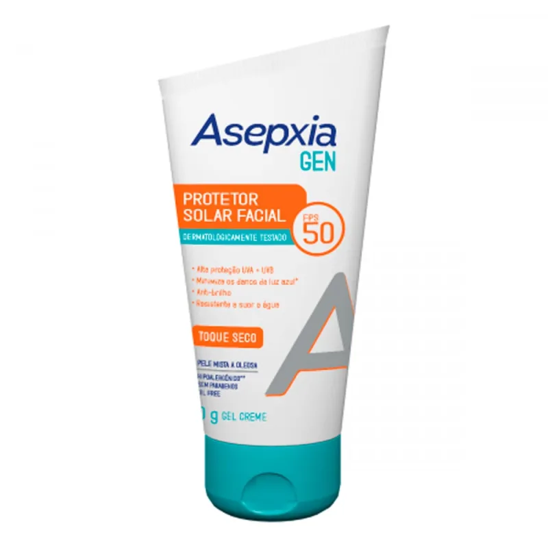 Protetor Solar Facial Asepxia Gen FPS50 40g - Asepxia - Protetor Solar