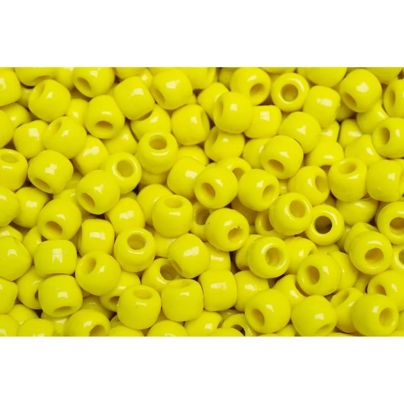 TERERE REDONDO PASSANTE 10MM EM ACRILICO COM 500GR 200T - Amarelo Neon