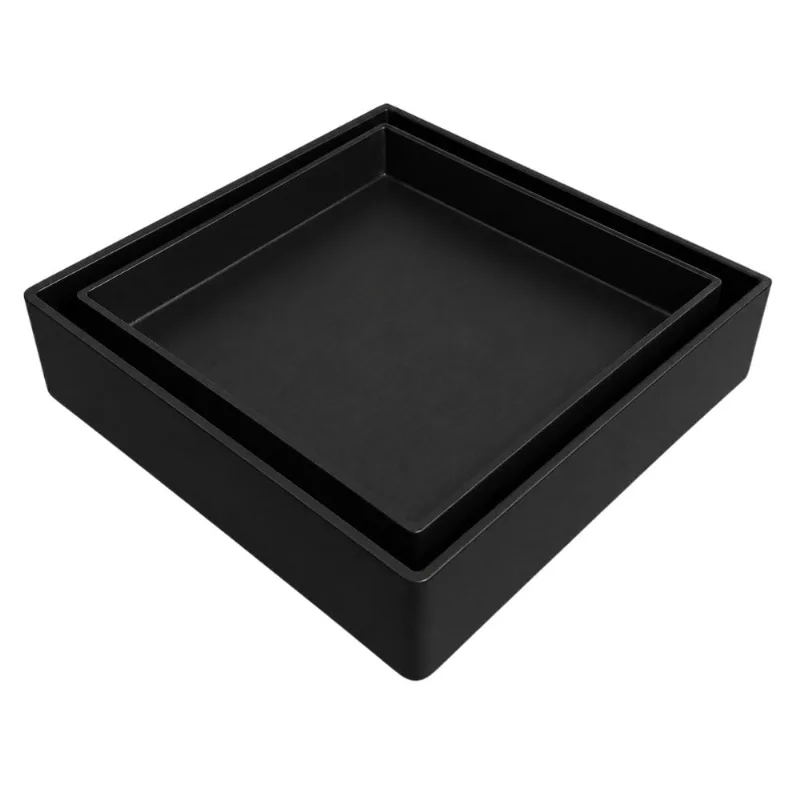 Ralo Invisível Quadrado 15cm Rebouças Ralo Invisível Quadrado Preto 150x150mm Rebouças