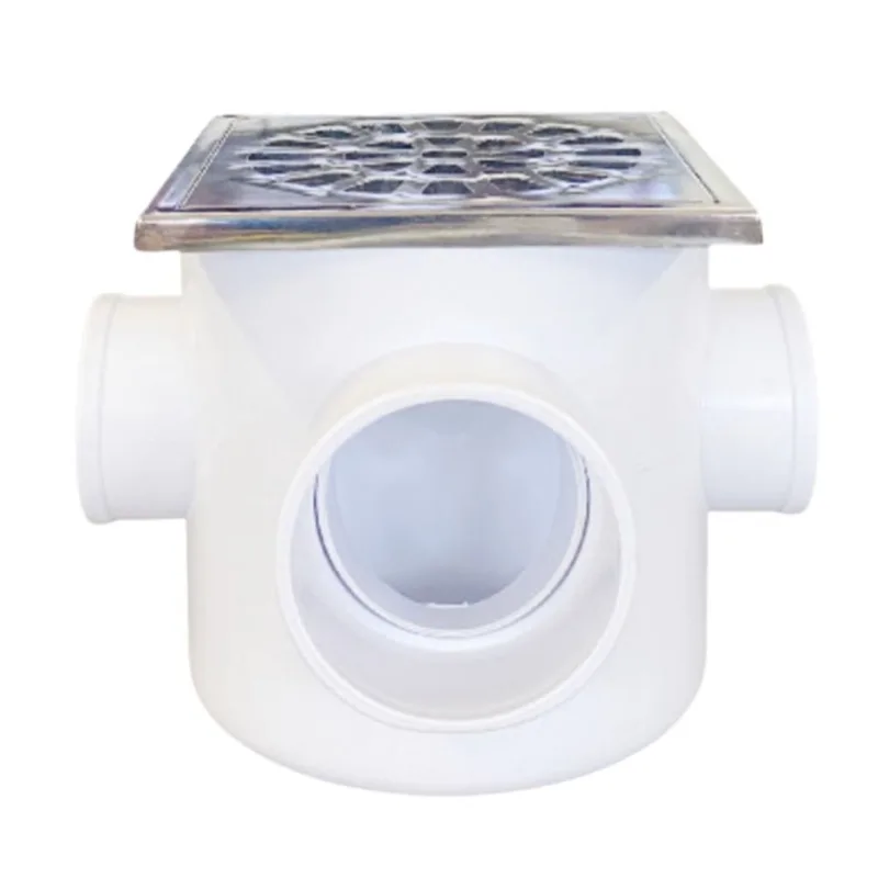 Caixa Sifonada com Grelha Quadrada Cromada Rebouças Caixa Sifonada Quadrada Cromada 100x100x50mm Rebouças