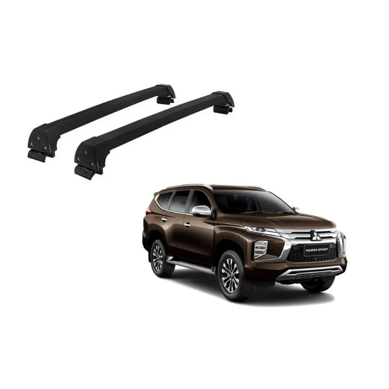 Rack Teto Pajero Sport à partir de 2020 Alumínio Preto