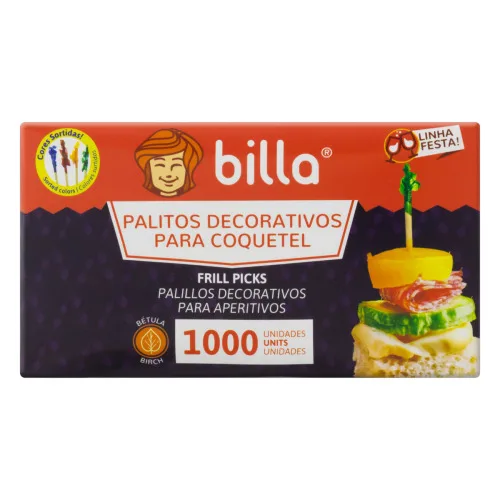 PALITO MADEIRA PARA COQUETEL BILLA FESTA - BILLA
