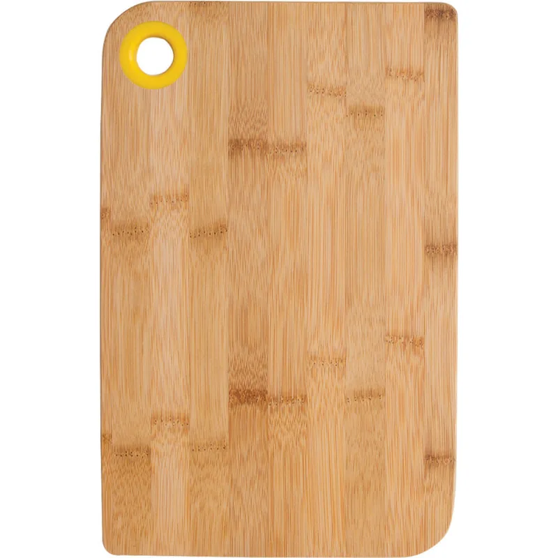 Tábua de Bambu Retangular com Silicone 20x31cm Anji Amarela