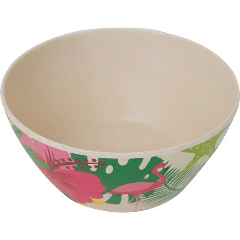 Tigela Fibra de Bambu Redonda 320ml Anji Flamingo
