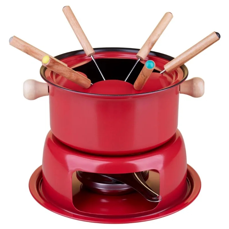 Aparelho de Fondue 11 Peças Cazza Vermelho