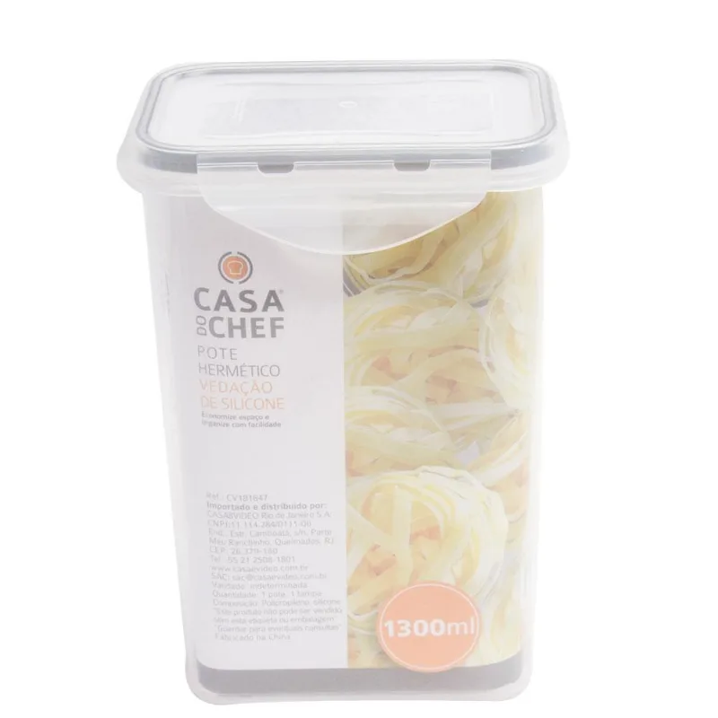 Pote Hermético 1300ml Cazza Easy Lock