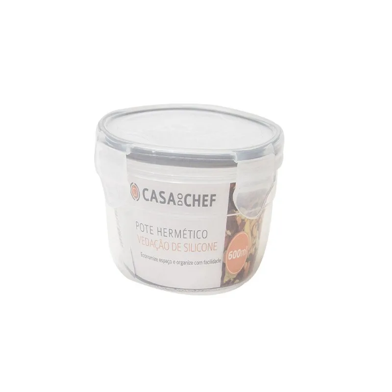 Pote Hermético 600ml Redondo Cazza