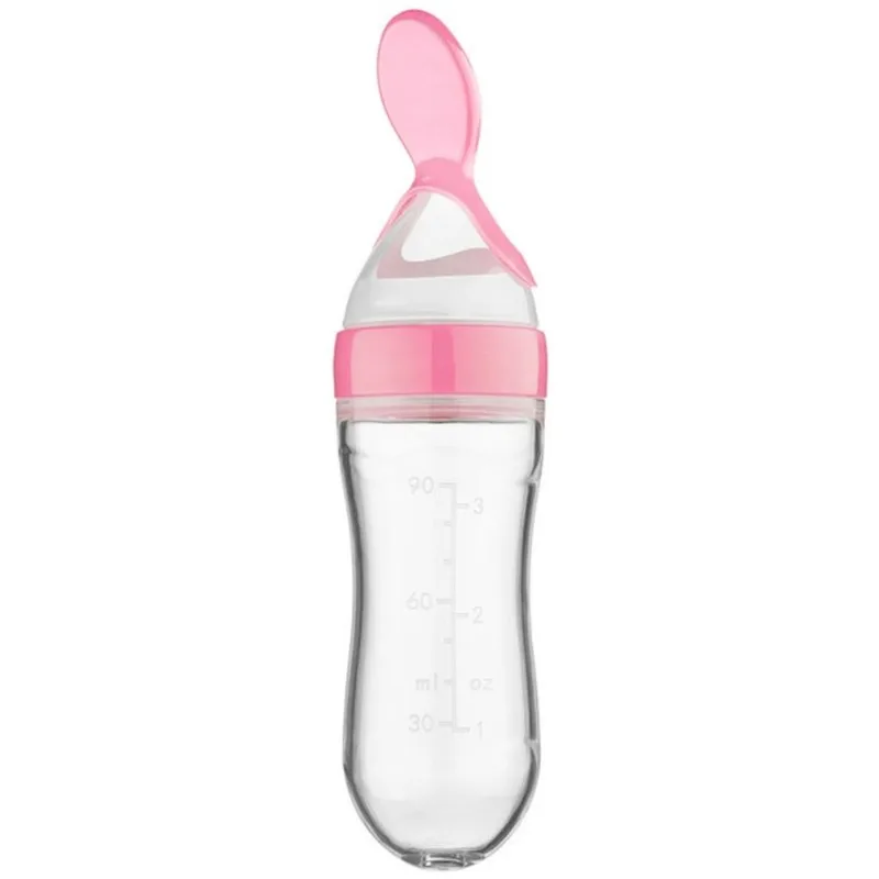 Mamadeira de Silicone com colher Dosadora azul