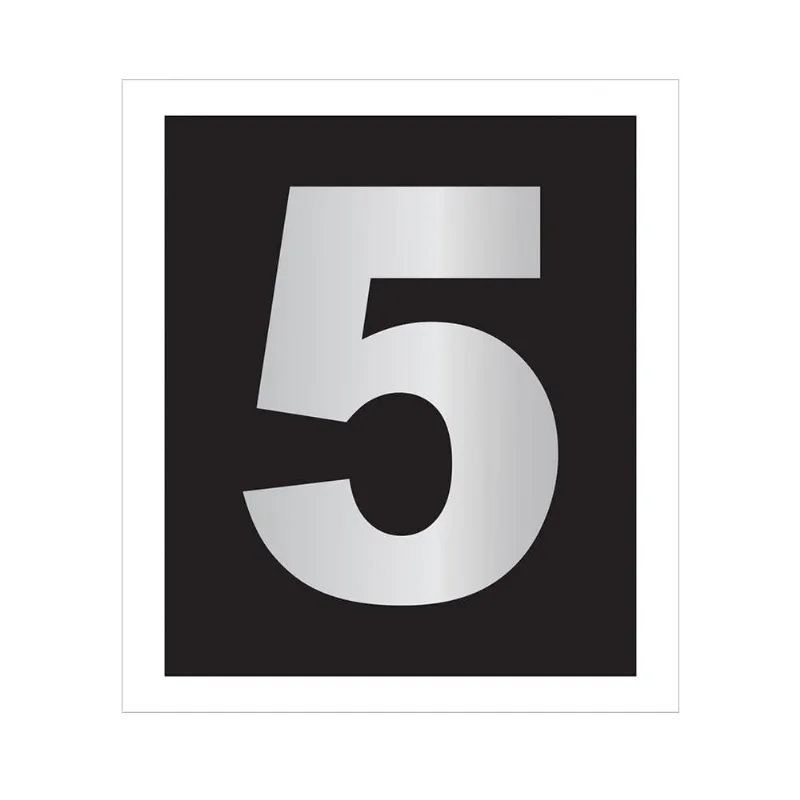 Placa Sinalizadora Emplac Numeral 5 10 x 8 cm