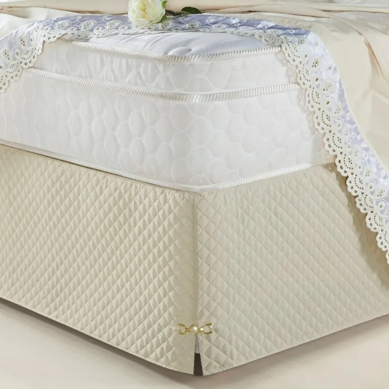Saia Para Cama Box Casal Padrão Veneza Palha - A Decorativa - Cama, Mesa E Banho