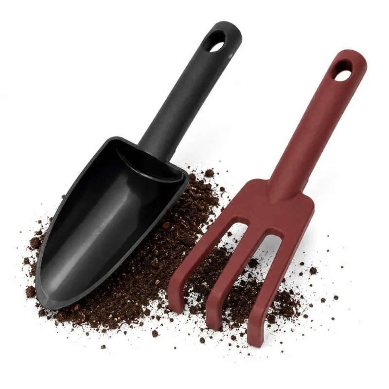 Kit Jardinagem com Pá e Rastelo de Mão 2 Peças Metal Pintura Eletrostática Vasos e Jardins Yeet - OUTRAS - Agro