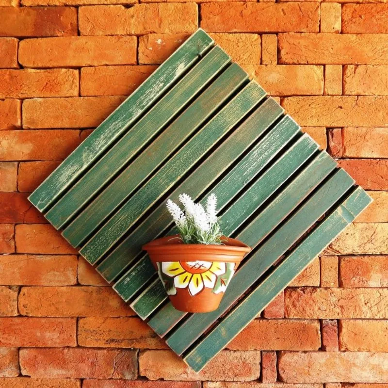 Deck Colorido Painel MS Pátina 50x50cm Isabela Revestimentos Verde