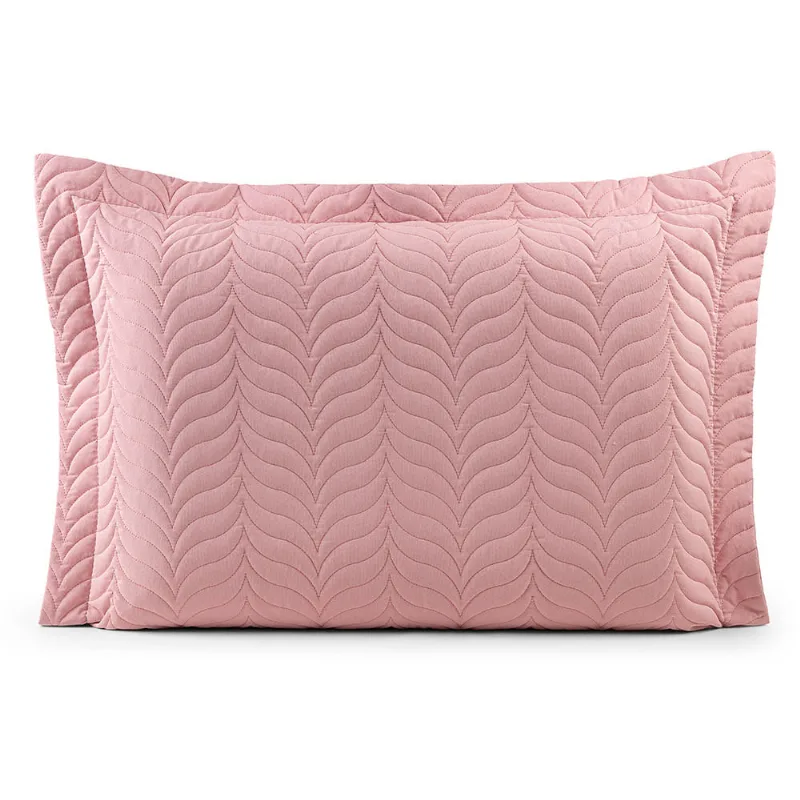 Porta Travesseiro Avulso 70cm x 50cm Com Debrum 1 Peça Paris Matelado Percal 150 Fios 100% Algodão - Rosê