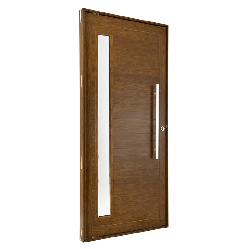 Porta Lambril Pivotante com Puxador e Visor Vmb Esquerda 220x100 Cerejeira Topsul Esquadrisul
