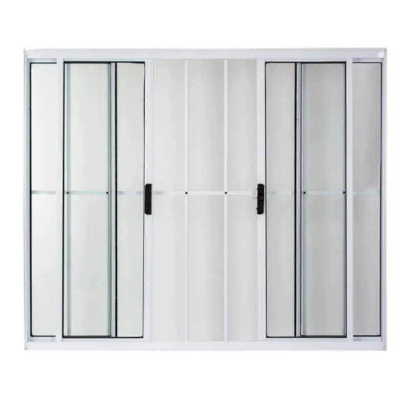 Janela de Correr 4 Folhas com Grade Alumínio Branco Proex Janela de Correr 4 Folhas com Grade Alumínio Branco 120x200cm