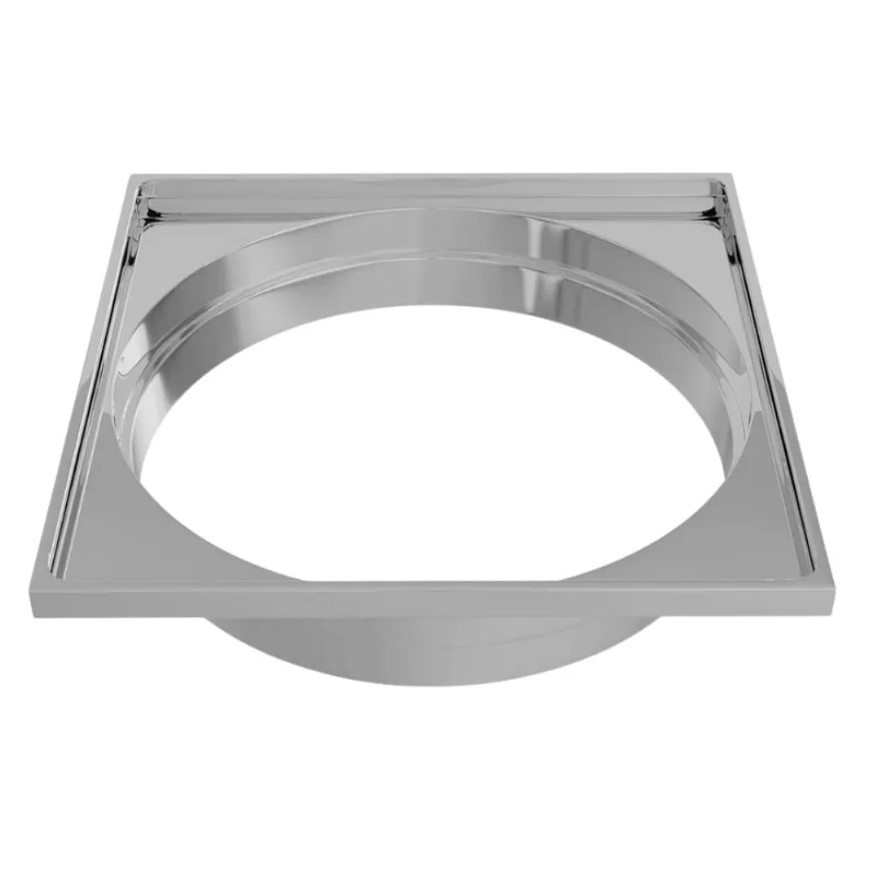 Porta Grelha para Grelha Quadrada PVC DN150 Estrela Porta Grelha Quadrada DN150 Cromado Estrela