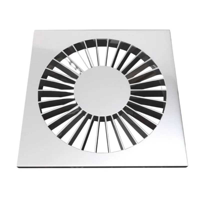 Grelha Quadrada ABS Cromada 10cm Estrela