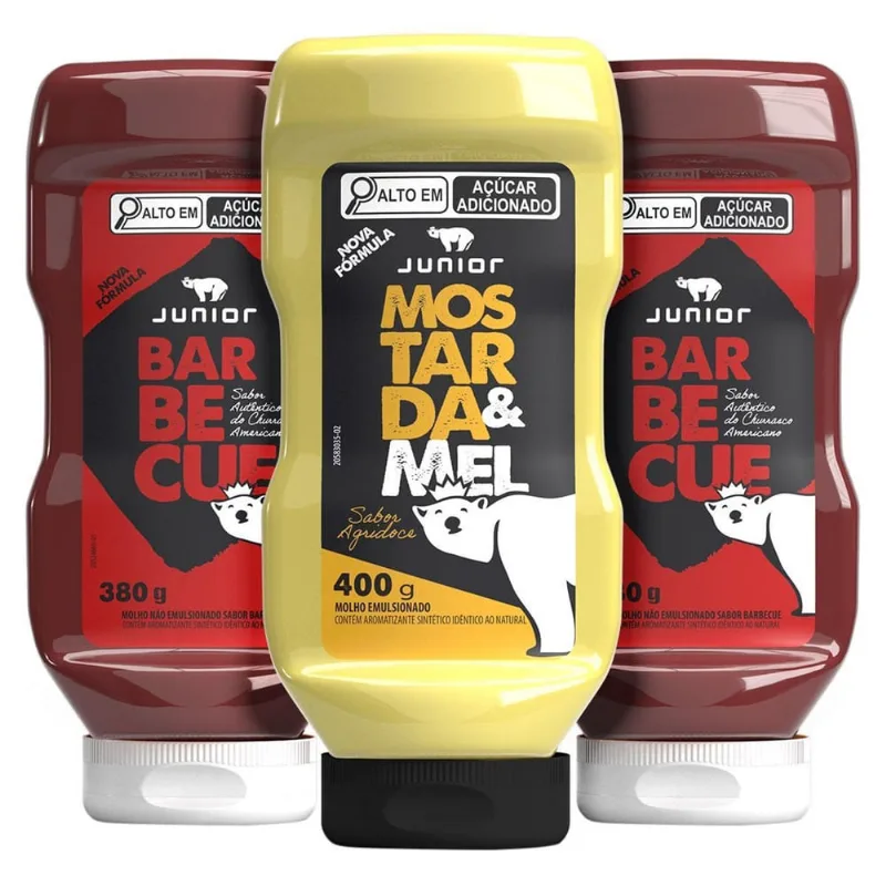 Kit Molho Barbecue Junior 3 Frascos 380g, 400g, 350g
