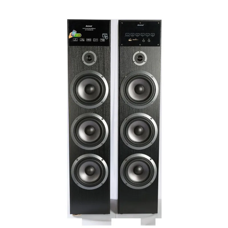 Caixa Amplificada Amvox Torre Touch Screen Display Led Controle Remoto Aplicativo Aca 720