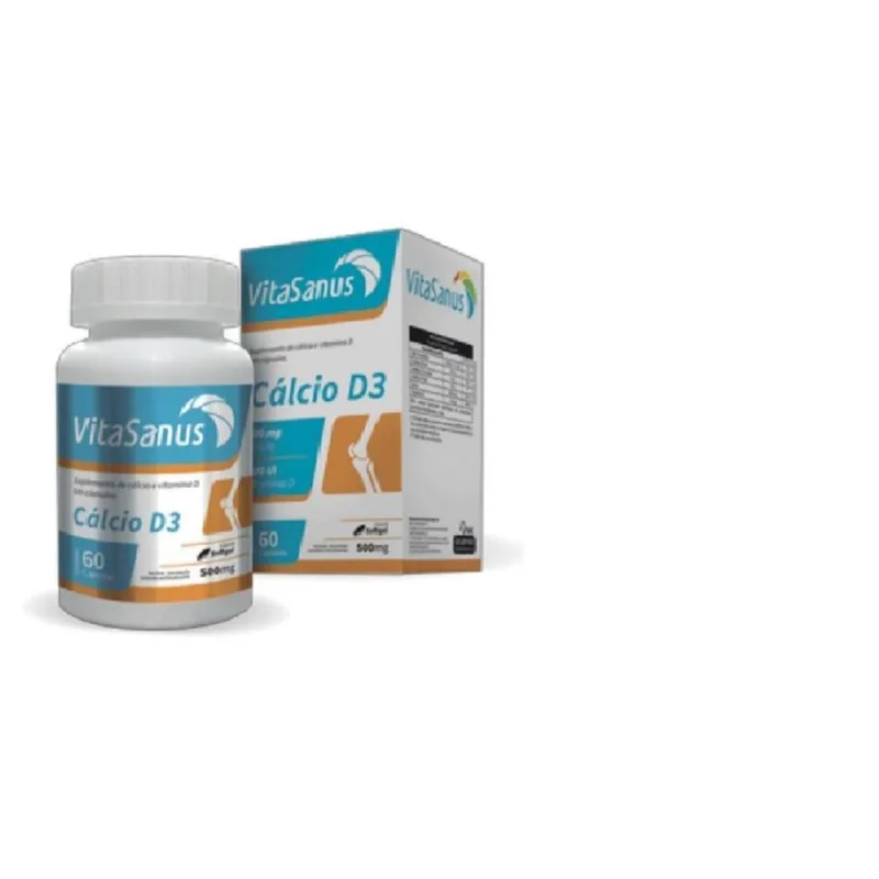 Vitasanus Cálcio D3 400mg 200ui 60 Capsulas