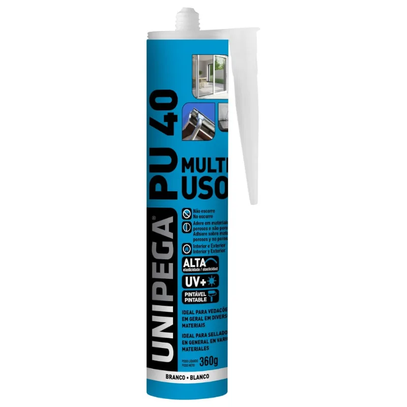 Selante Adesivo PU40 Branco 360g Unipega