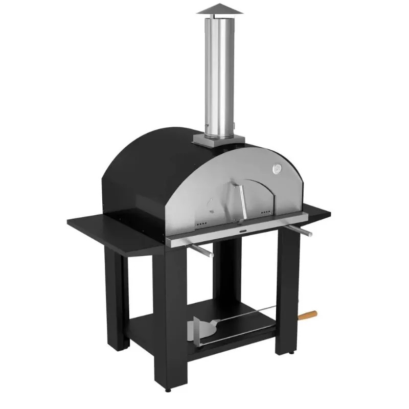 Forno de Pizza a Lenha Napoli Garden Grande Preto 810EX Metávila