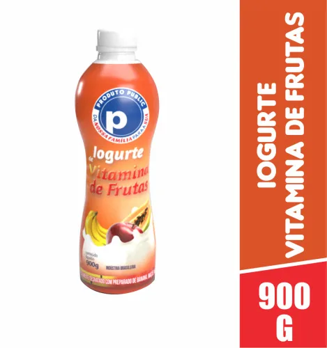 Iogurte Public 900g Vitamina Frutas - PUBLIC
