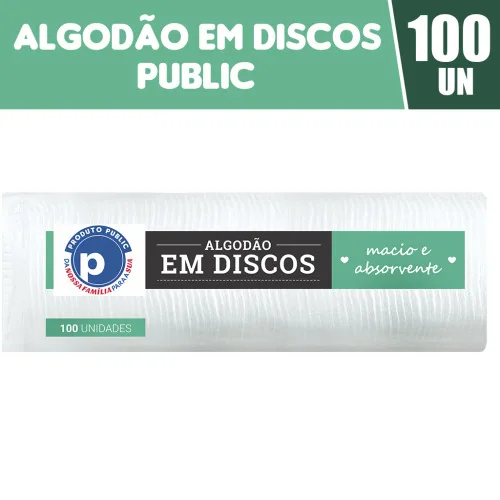 ALGODÃO PUBLIC DISCO COM 100 - PUBLIC