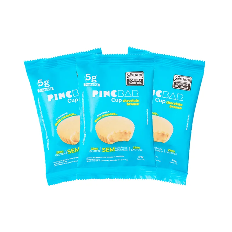 Kit 3x: Snack Proteico Chocolate Branco Pinc Cup 24g - Não Informado - Mercearia