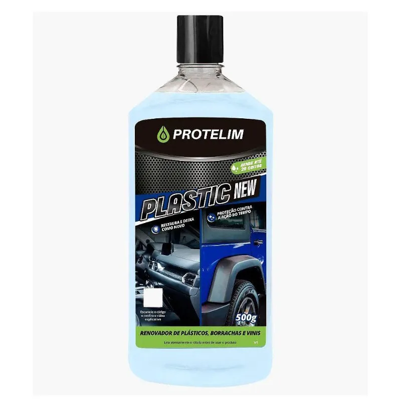 Renovador De Plásticos, Borrachas E Vinis Plastic New 500g Protelim