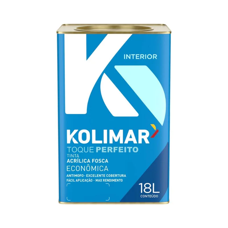 Tinta Econômica Acrílica Fosco 18L Kolimar Tinta Econômica Acrílica Fosco Cinza Arpoador 18L Kolimar