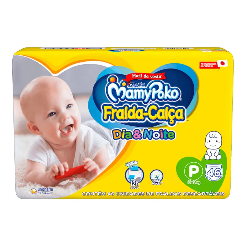 Fralda Calça Mamypoko Dia e Noite P 46 Unidades - mamypoko - Bebês