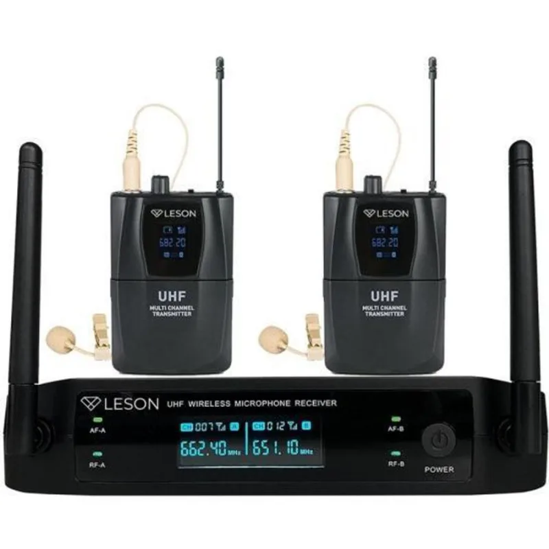 Sistema De Microfone Duplo Sem Fio Leson Ls962 Preto - LESON - Instrumentos Musicais