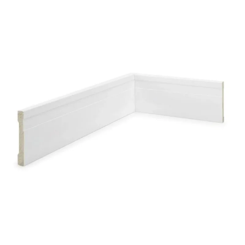 Guarnição Poliestireno Frisado Slim Branco Ruffino Guarnição Poliestireno Slim Branco Frisado 7x1,0x240cm