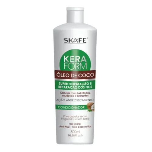 Cond Skafe Keraform 500ml Oleo De Coco - SKAFE - Higiene E Beleza