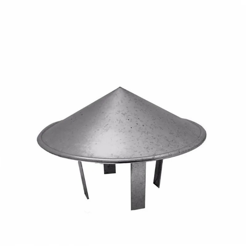 Chapéu Chinês Galvanizado Para Dutos 100 Mm Topo De Chaminé