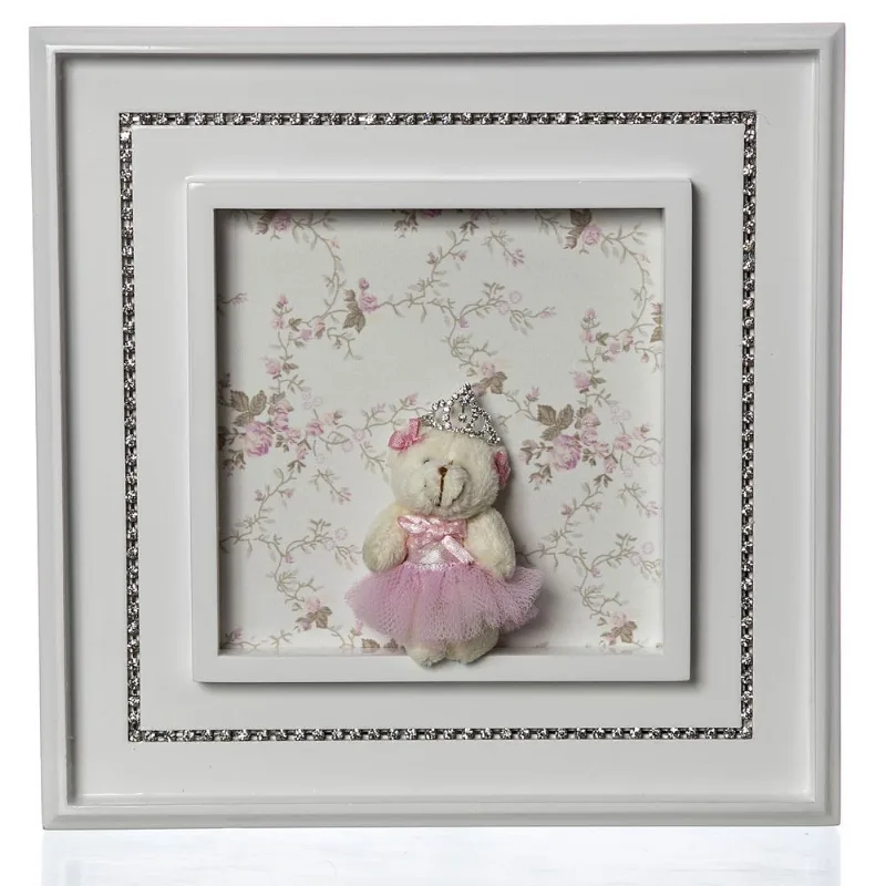 Quadro Princesa Strass Ursa Mini Bailarina