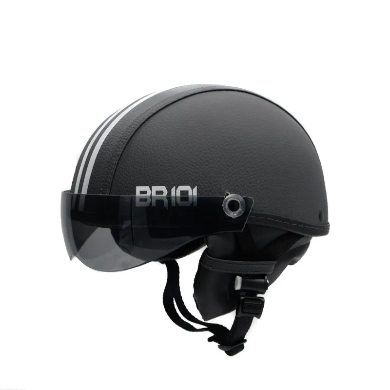 Capacete Coquinho Scooter Elétrica Bike Grafite Viseira