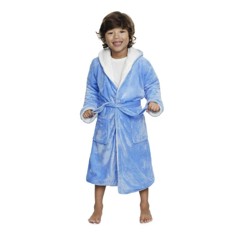Roupão Infantil Loaní Sherpinha Azul G 4822 (MP)