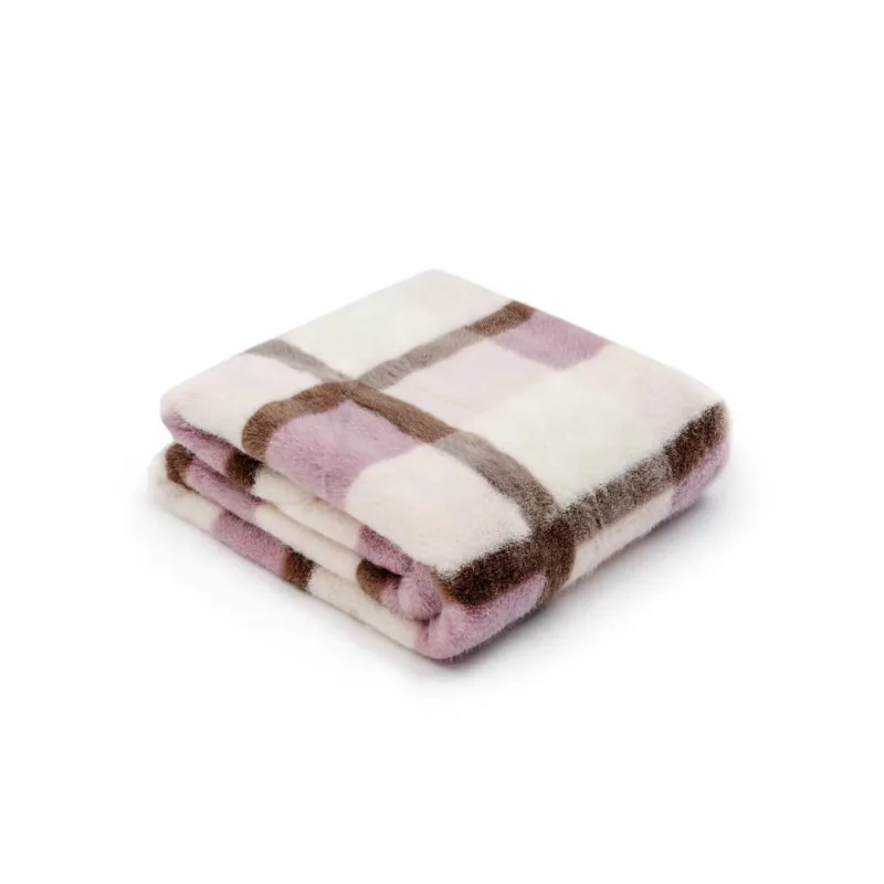 Manta Premium Baby Rosa Xadrex Loani