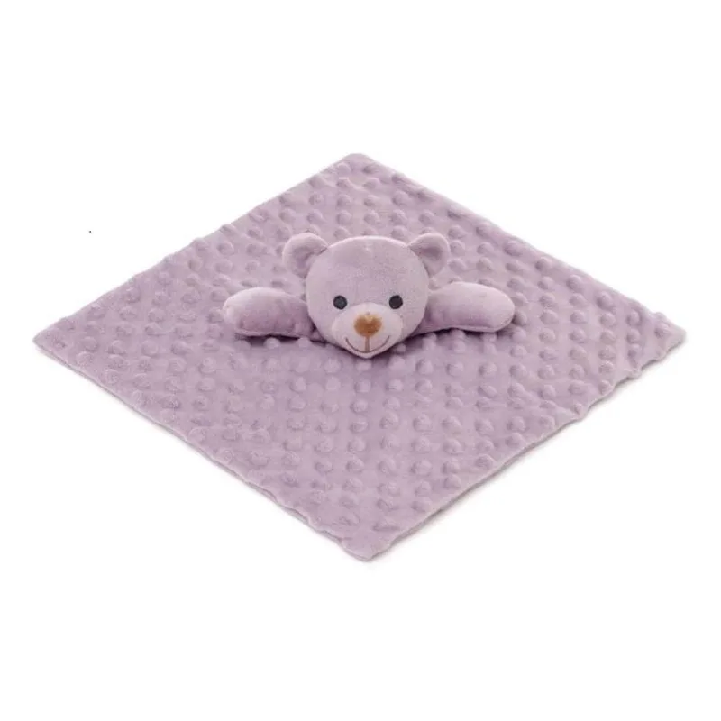 Naninha Bebê Loaní Urso Pipoca 30x30cm Lilás 3146 (MP)
