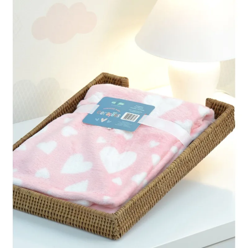 Cobertor Baby Estampado Corações