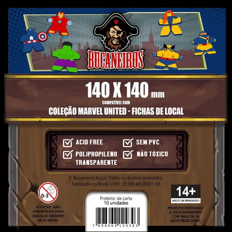 Sleeve Customizado Para Coleção Marvel United - 140 X140