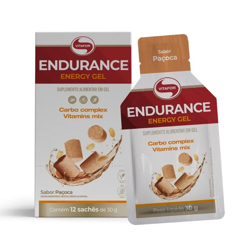 Endurance Energy Gel Paçoca Vitafor 12sch 30g - Vitafor - Suplementos