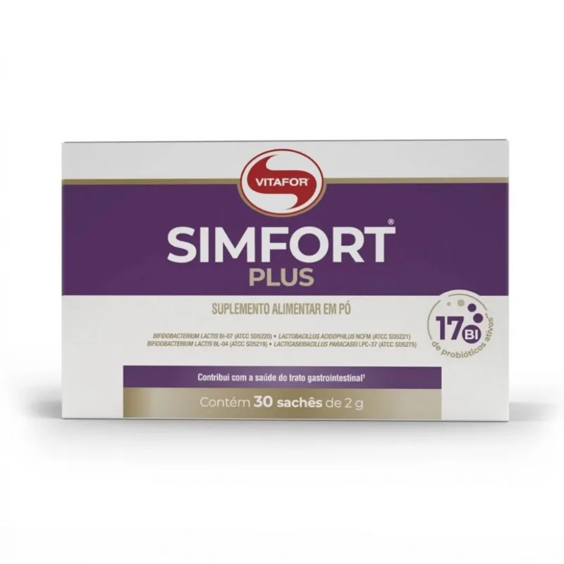 Simfort Plus - Probiótico (display 30 Sachês De 2g) - Vitafor - Vitafor