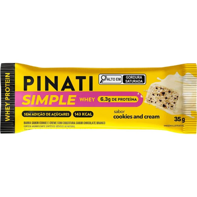 Barra de Proteína Pinati Simple Cookies and Cream 35g