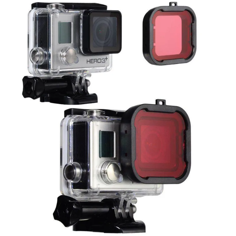 Filtro De Mergulho Vermelho Para Câmeras Hero 3+, 4