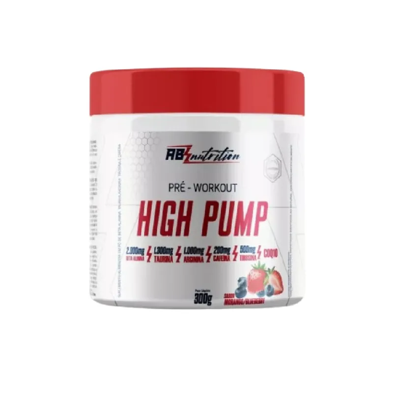 Pré Treino Workout High Pump Absolut Nutrition Morango c/ Blueberry 300g